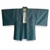KIMONO & HAORI BLEU-VERT EN SOIE STRUCTURÉE 009-231 (M)
